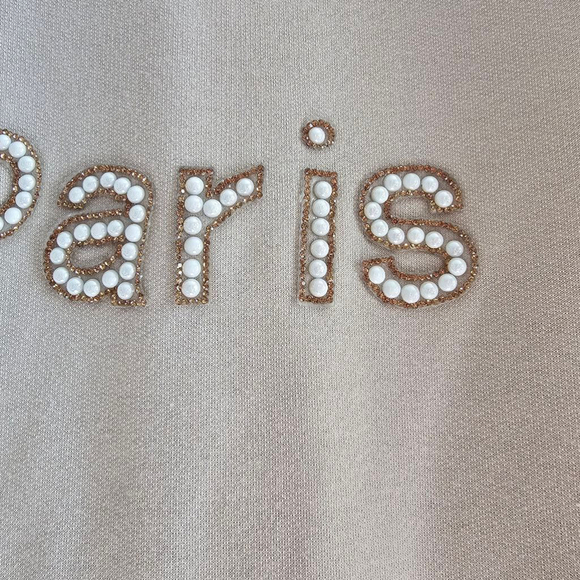 Women's A. Love Story Beige Paris Top - Size M - Picture 5 of 8